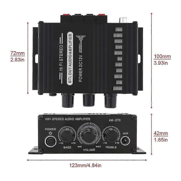 Power Amplifier Audio Karaoke Home Theater Amplifier 2 Channel Class D Amplifier USB/SD Aux Input