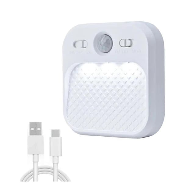 Bevegelsessensor LED nattlys Smart bevegelsessensor nattlys 3 farger