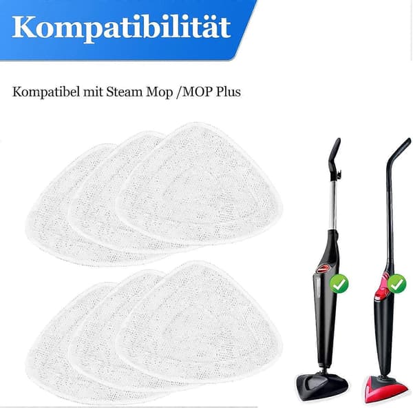 6 stk. M6 Moppemaskine Moppe Tør Klud Sæt Annex Dele Tilbehør Støvsuger