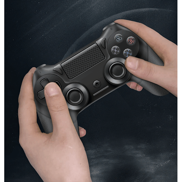 P4, P3 controller, dobbelt vibrations Bluetooth controller trådløs - sort Black