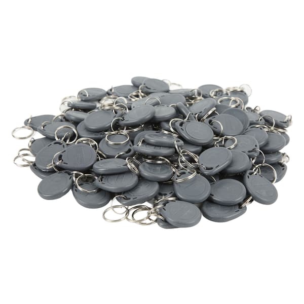 100 st RFID Key Fob Sensitive Induction Waterproof 125KHz RFID Proximity Key for Parking Community Access Control Grey