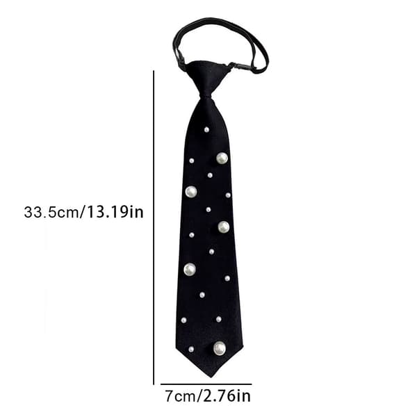 Sort Forbundet Slips Parret med Ensartet Slips, Elegante Slipsfester, Danse og Banketdates (Sort)