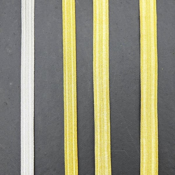 Vaskbart metalltrådbånd, silkebinding, klespynttilbehør for profesjonelle uniformer, stil 2 Style 2
