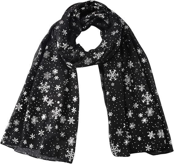 Kvinders Broderede Chiffonsjal Wrap Sjal Let Sjal Mode Sommer Efterår Sjal, 6445+sort