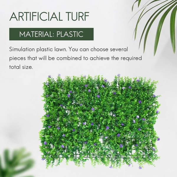 60x40cm Artificial Meadow Artificial Grass Panel for Wedding or Party Decorations - 4