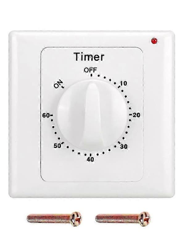 【LD】110V-240V High-performance Pump Timer Switch Electronic Control Mechanical Countdown Socket Time Switch 86 Panel (60min) [jkw]