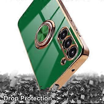 for Samsung Galaxy S23 5G Case, S23 Protective Case with 360 Rotating Ring, Shockproof Phone Case, GreenNo screen protector included