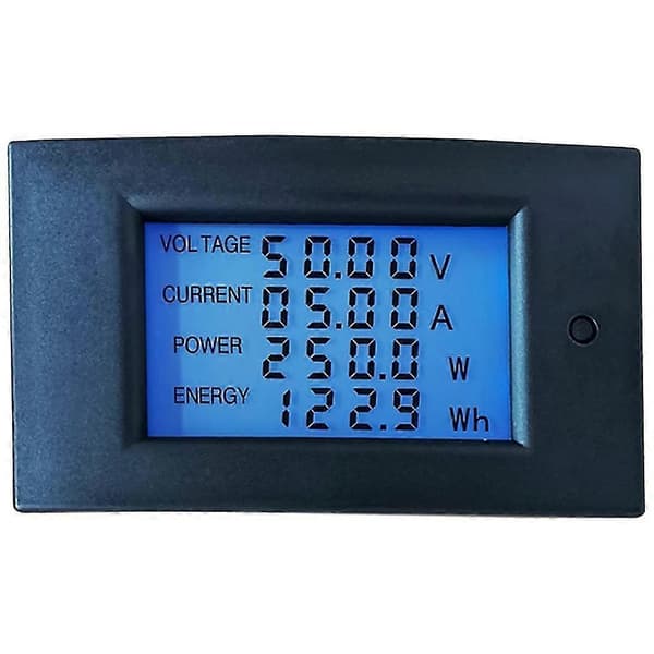 Oppgradert Digital Spenningsmultimeter Volt Watt Effekt Energimåler Amperemeter Volt