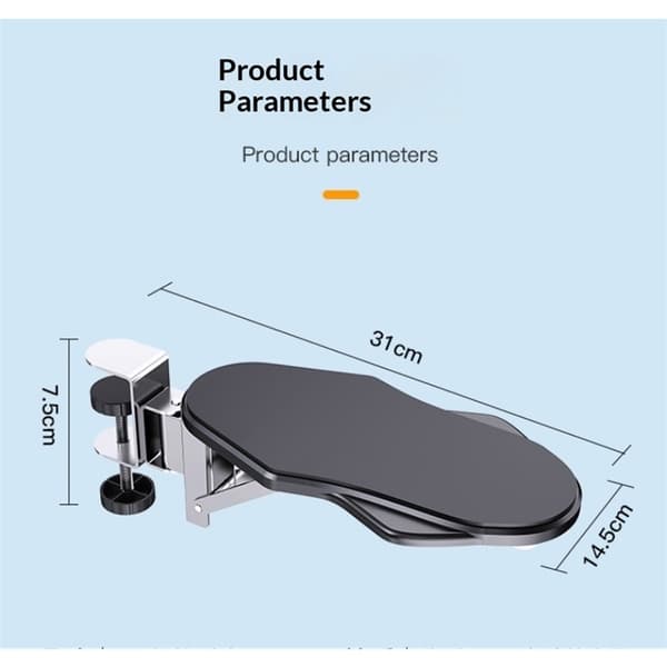 Ergonomic Computer Armrest for Desk, 180° Rotating and 90° Foldable Arm Support