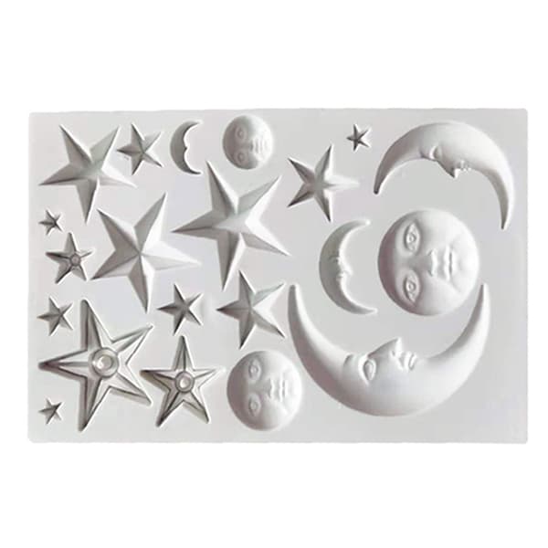 Måne- og stjerneformede silikoneforme, sol, måne og stjernedesign, f