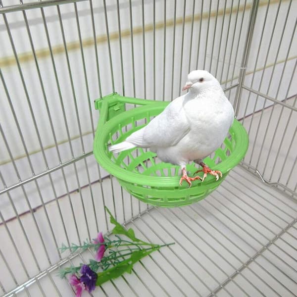 Plastic Bird Nest Hollow Hanging Cage Egg Hatching Tool Pan Parrot Canary
