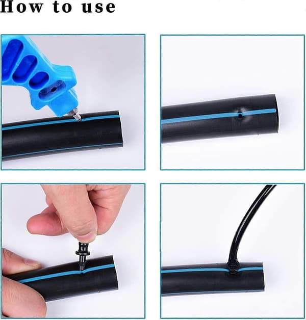 Wabjtam 2-in-1 Hole Punch and Insertion Tool for Drip Irrigation Hose for Easier Assembly