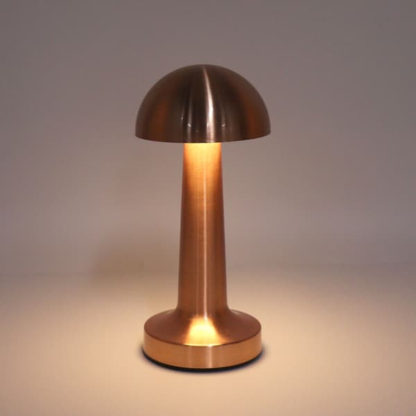 Mushroom Table Lamp Rechargeable Bedside Lamp Stepless Dimming Touch Control Home Decor