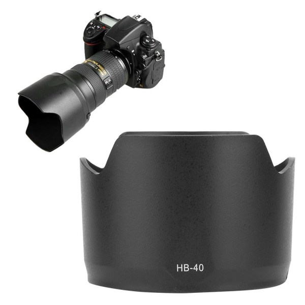 HB-40 ABS-monteret udskiftning af modlysblænde til Nikon AF S 24-70mm f2.8G ED-objektiv
