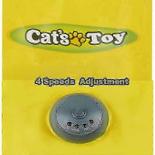 4 Speed Smart Cat Toys Electric Motion Undercover Mouse Fabric Moving Feather Interactive Toy For Kitten Automatic Pet Toy