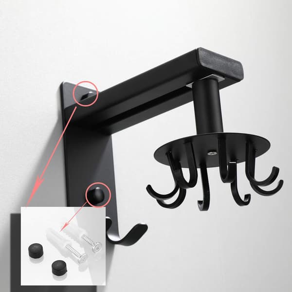 Wall Mounted Utensil Rack, Adjustable Rotating Hooks 360 Rotatable Kitchen Utensil Hanger Hooks Stainless (8 Hooks)