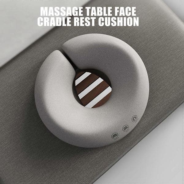 Massagehuvudstöd med ansiktskudde, ansiktsvaggkudde, massagehuvudstöd för säng, ansiktsmassagekudde, ansiktskudde grå gray
