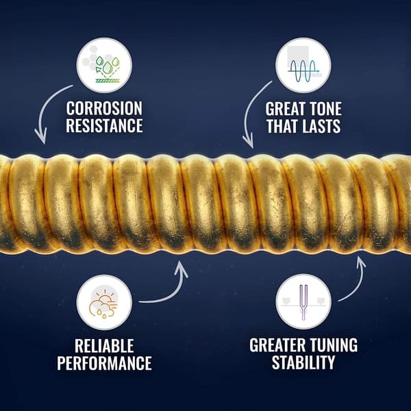 16052 Phosphor Bronze Acoustic Guitar Strings with NANOWEB Coating, Light (.012-.053)