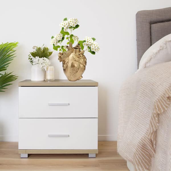 Hjärtformad vas, modern vas, anatomisk hjärtformad vas, guldvas, perfekt för blomförvaring, vasdekoration för vardagsrum, sovrum