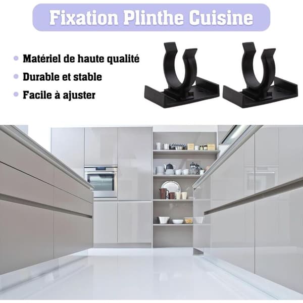 10 Pieces Kitchen Plinth Clips, Kitchen Plinth Fasteners with Mounting Brackets, Kitchen Plinths for Sofas, Tables, Beds, TV Stands