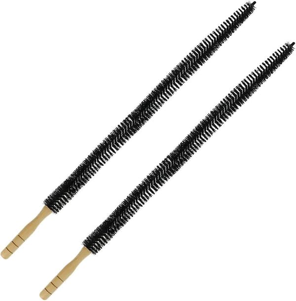 Joustava 75 cm patteriharja 2 kpl puukahvalla