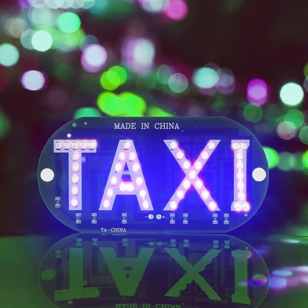 12V Taxi Windshield Cabin Indicator Light Sign Windshield LED Lamp