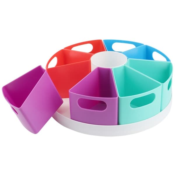 360 Degree Rotating Desktop Stationery Box, Multifunctional Creative Pen Holder, Detachable Cosmetic Storage Box