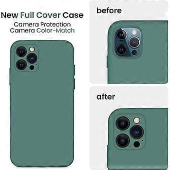 Designat för iPhone 14 Pro Skal, Silikon 6.1in, Midnattsgrön