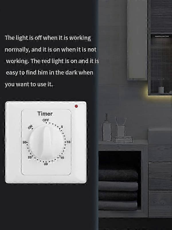 【LD】110V-240V High-performance Pump Timer Switch Electronic Control Mechanical Countdown Socket Time Switch 86 Panel (60min) [jkw]