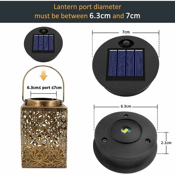 2 stk solcellelampe batteriboks tilbehør smijernslykt RGB-patchlys LED-dekorasjonslys elektronisk tilbehør