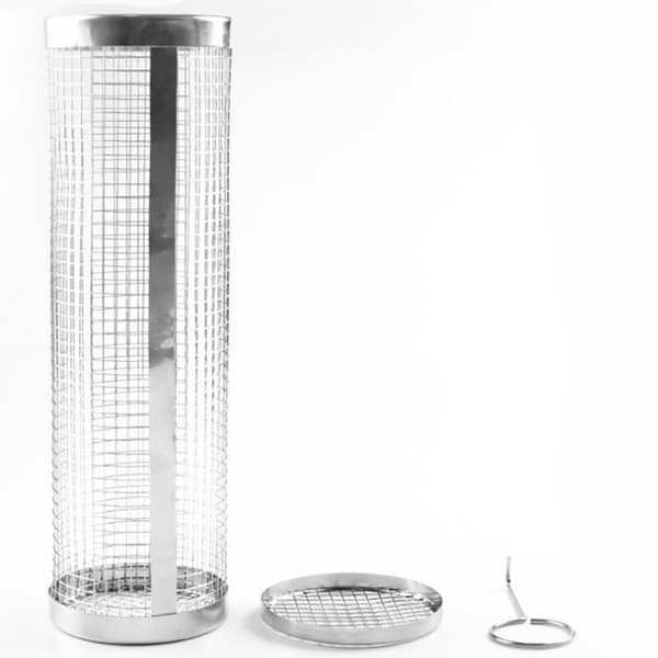 2-pack grillbur, rund grillcylinder, 304 grillbur