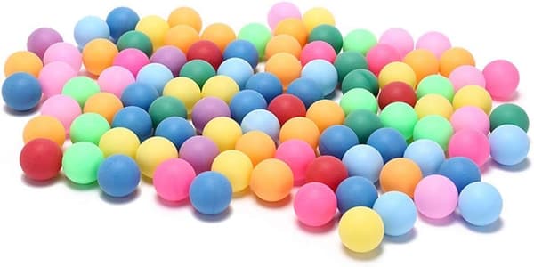 40mm Pöytätennispallot 2.4g Sekavärisiä 50kpl Ulkoilupeleihin