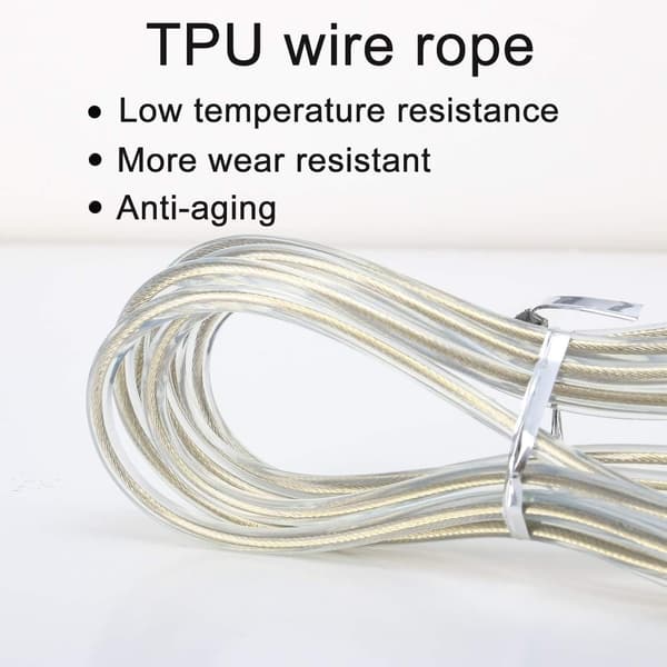 Weighted Jump Rope for Handles, Adjustable TPU Cable with Bearings