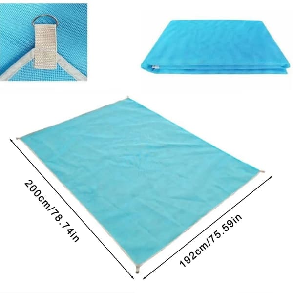 200 x 200 cm strandmåtte strandtæppe picnictæppe campingtæppe campingmåtte picnictæppe
