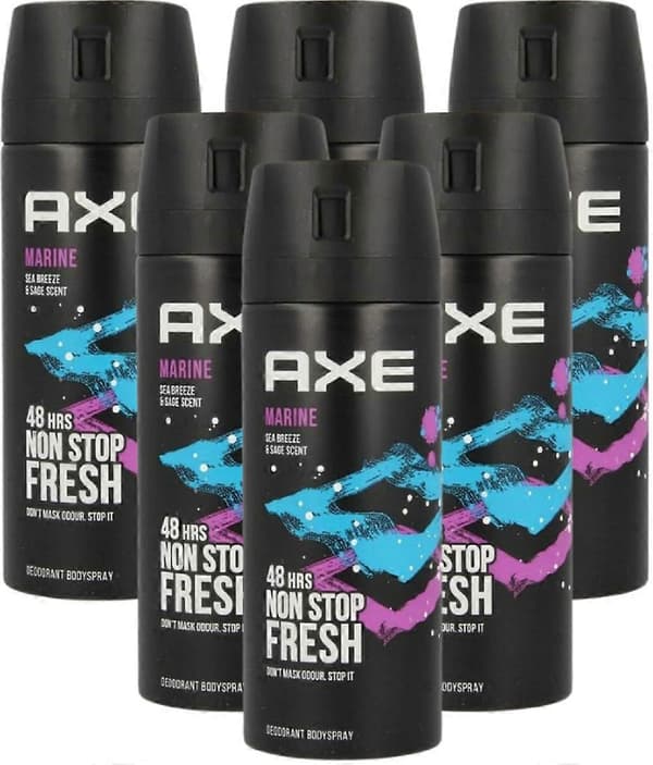 6 x Deodorant Body Spray 150ml - Marine