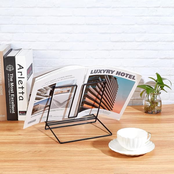 1 Stykke Sort Flad Hylde Displayhylde Skrivebordshylde Magasin