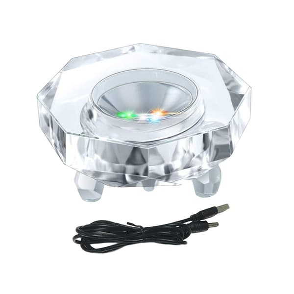Multifunktionel USB LED-lysbase til akrylstatuer, kopvaseholder, stil A