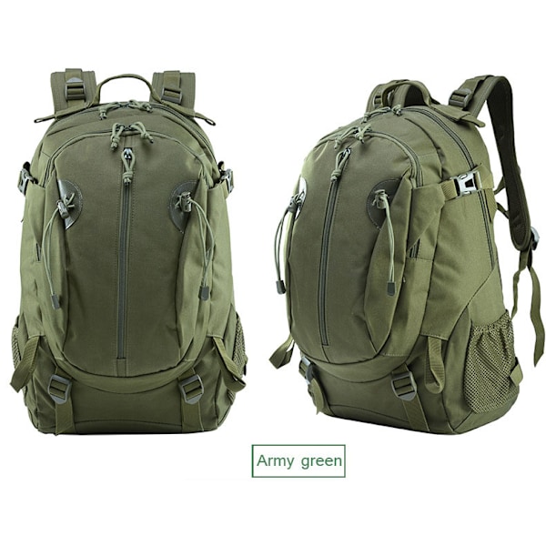 Stor kapasitet taktisk tur- og fjellklatringsryggsekk 20-35L Military green 20-35L