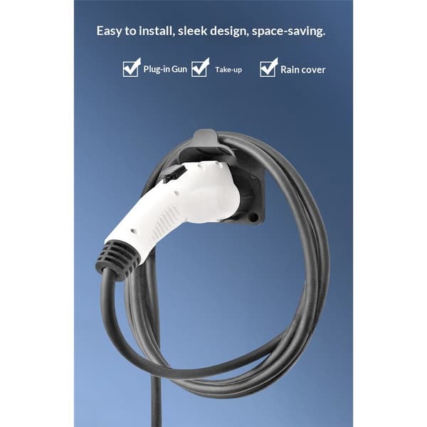 EV-laderholder Veggfeste Ladekabelhenger Organizer