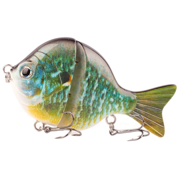 Minnow Fiske Bete Hård Plast Tvådelad Ledad Fiske Bete 9cm 34.5g Sjunkande Bluegill Swimbait Glide Bete Crankbait Wobbler Bass Gädda Utrustning