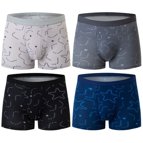 4-pak boxershorts til mænd, afslappede, åndbare, komfortable, elastiske sportsshorts M M