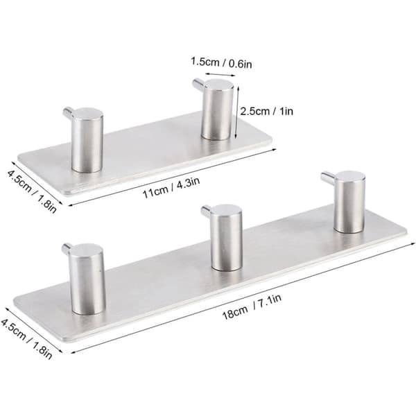 Stainless Steel Hook Sticker Kitchen Hat Shelf Bathroom Door Wall Hanger