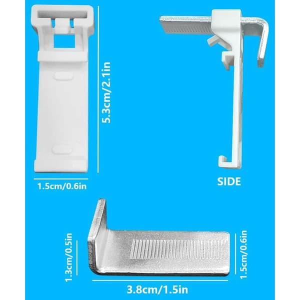 6 pcs clamp brackets for roller blinds 6 pcs without drilling Duo roller blind clamp bracket for PVC roller blind wooden window door frames