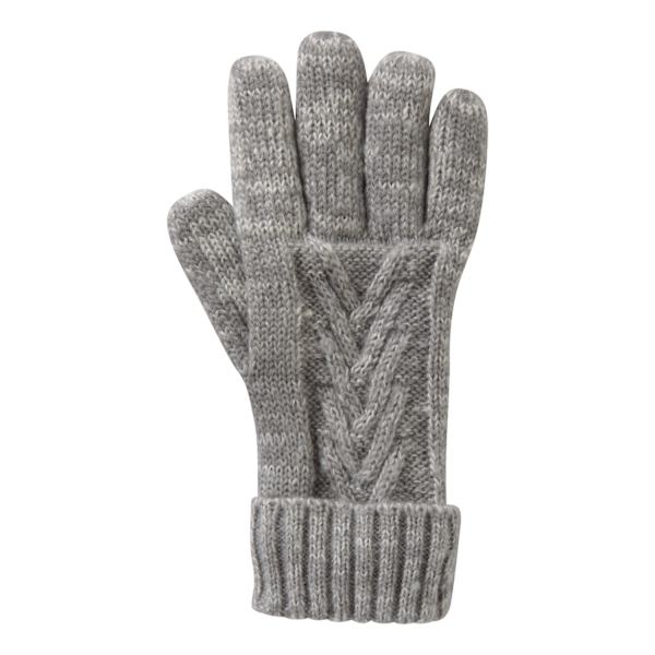 Mountain Warehouse Kabelstickade Vinterhandskar för Dam med Thinsulate - Grå Grey One Size