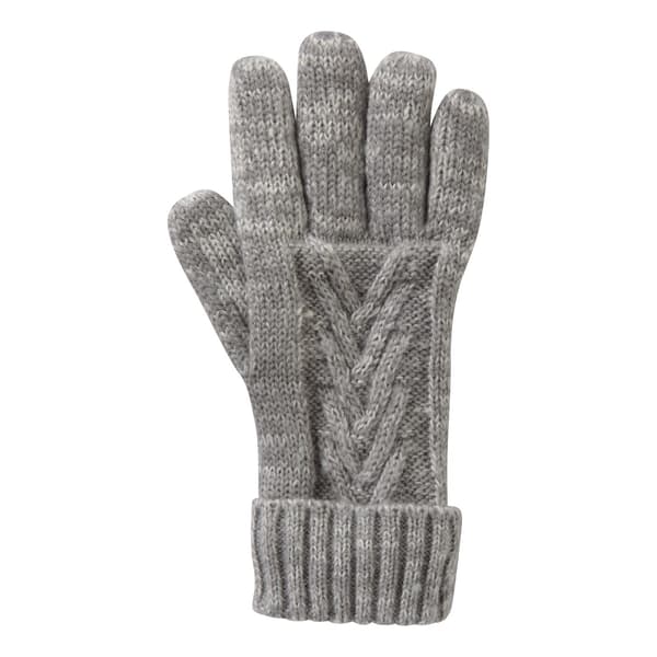 Mountain Warehouse Kabelstrikkede Dame Vinterhansker med Thinsulate - Grå Grey One Size