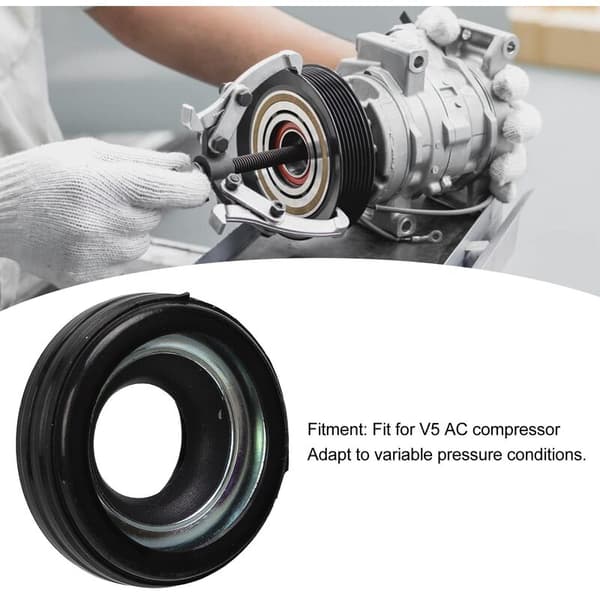 AC Compressor Shaft Seal Kit, Wear-Resistant AC System Seal Kit, Direct Replacement, Long Durability for V5 AC Compressors