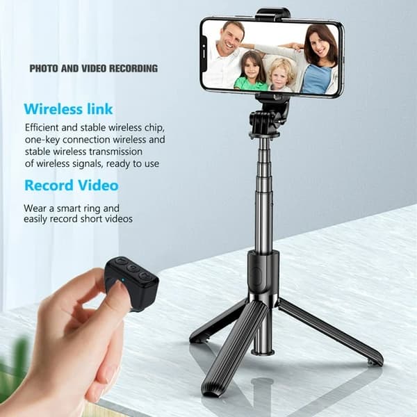 Rosa, Bluetooth-fjernkontroll for sidevending, egnet for iPhone,