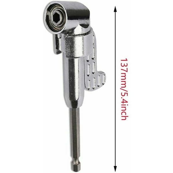 Drill Attachment Right Angle Drill and Flexible Angle Extension Kit, 105 Degree Right Angle Screwdriver 1/4 Hex Shank for Drilling