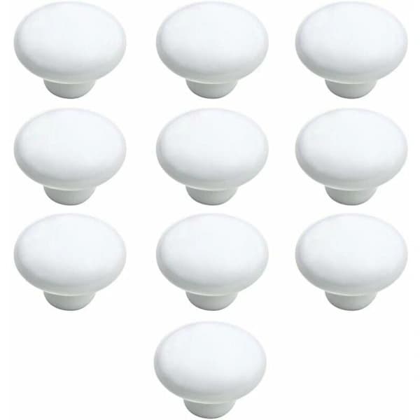 Door Knob 10 pcs 33 mm Ceramic Kitchen Door Handle Drawer Cabinet Door Knobs White