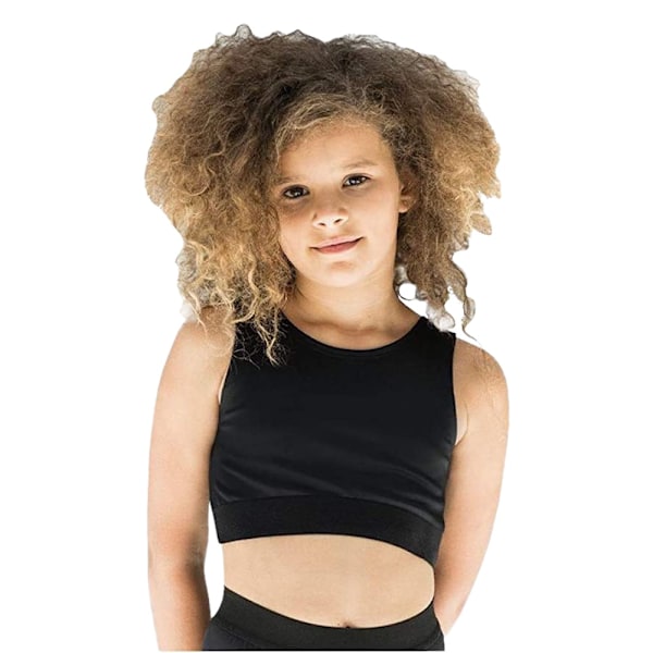 SF Minni Piger Fashion Crop Top 5-6 År Sort/Sort Black/Black Black/Black 5-6 Years